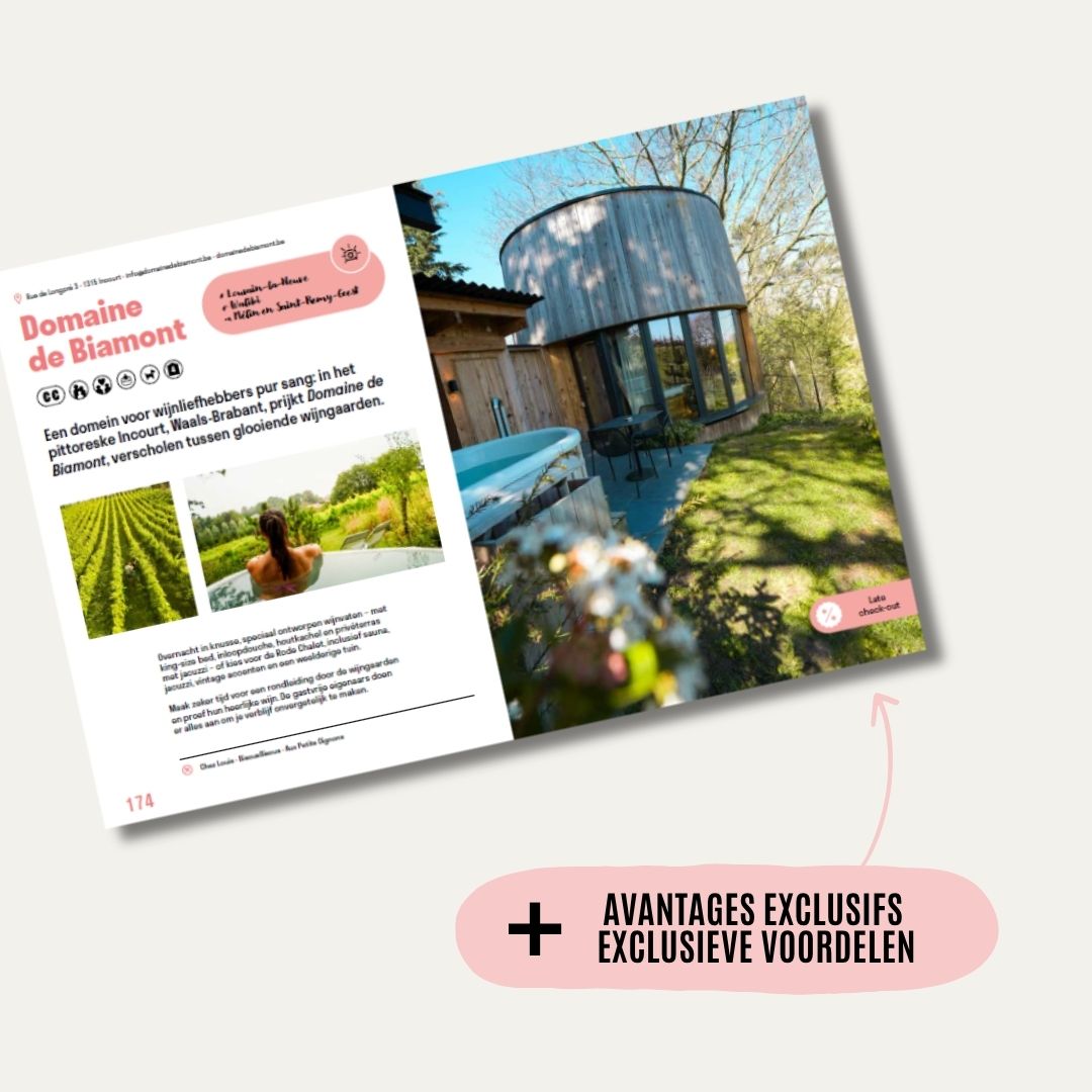 New Book Pre-Sale: 100 unique stays in Belgium (only in FR & NL)