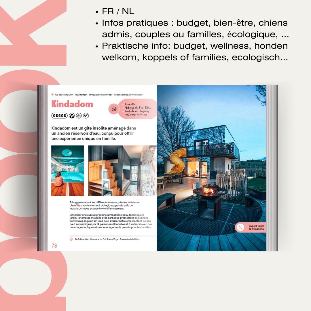 New Book Pre-Sale: 100 unique stays in Belgium (only in FR & NL)